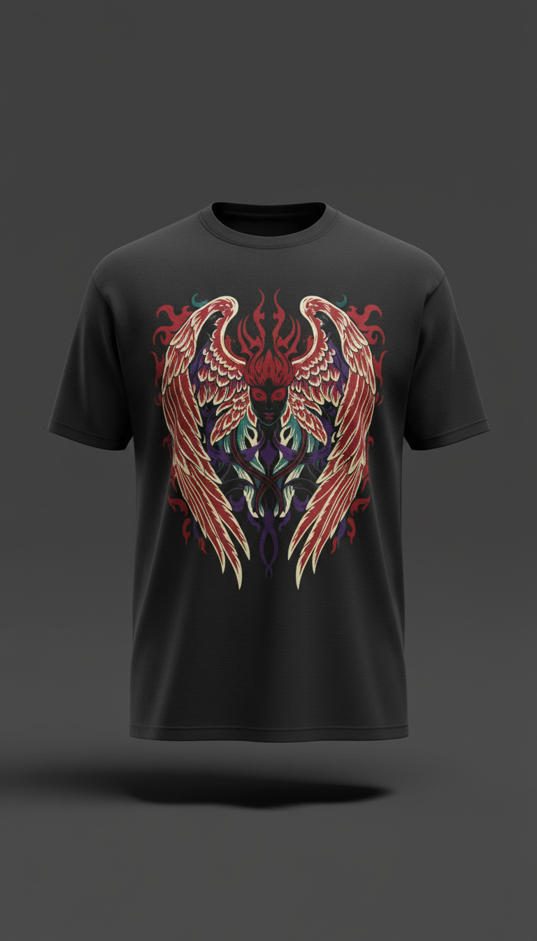 Seraphim Vision Tee Black Cotton