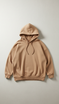 Warm Sand relaxed-fit scripture hoodie